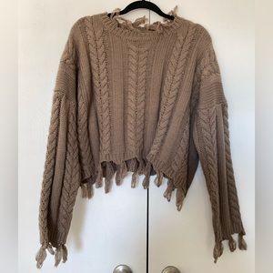 Altar’d State fringe cable knit sweater